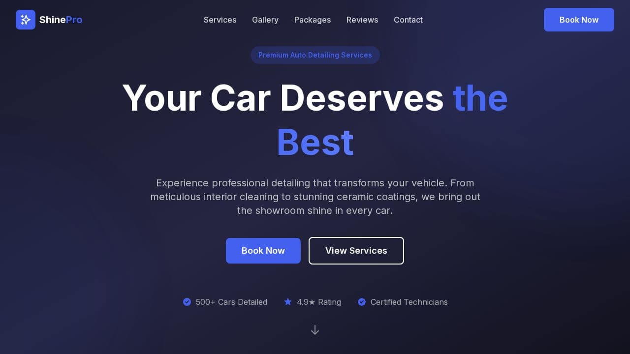 Auto Detailing website template