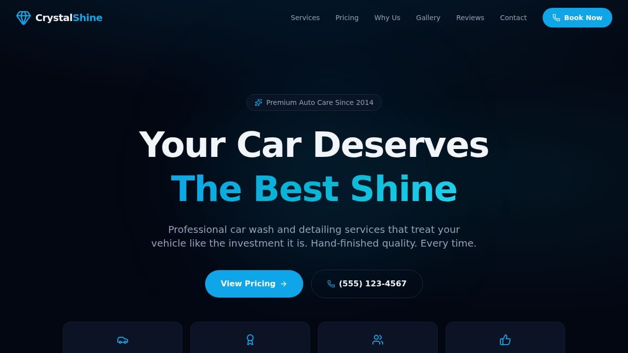 Car Wash website template