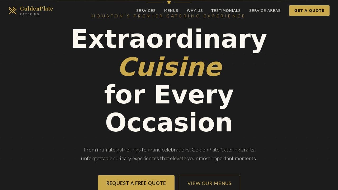 Catering Service website template