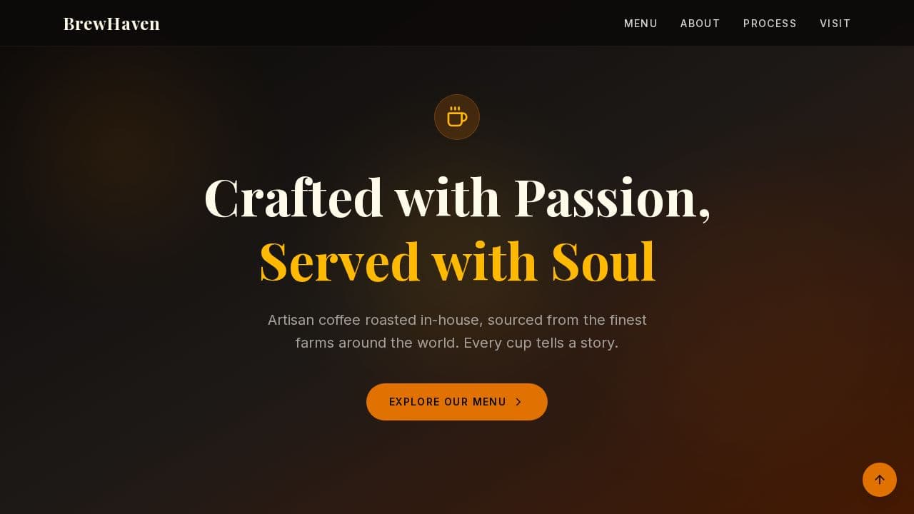 Coffee Shop website template