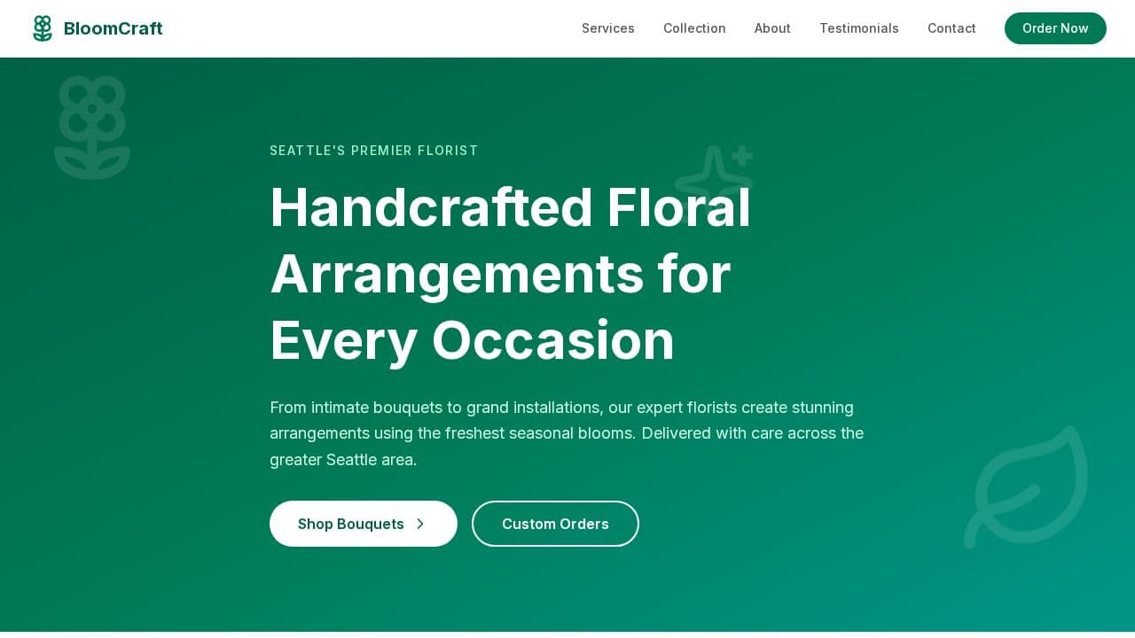 Florist website template