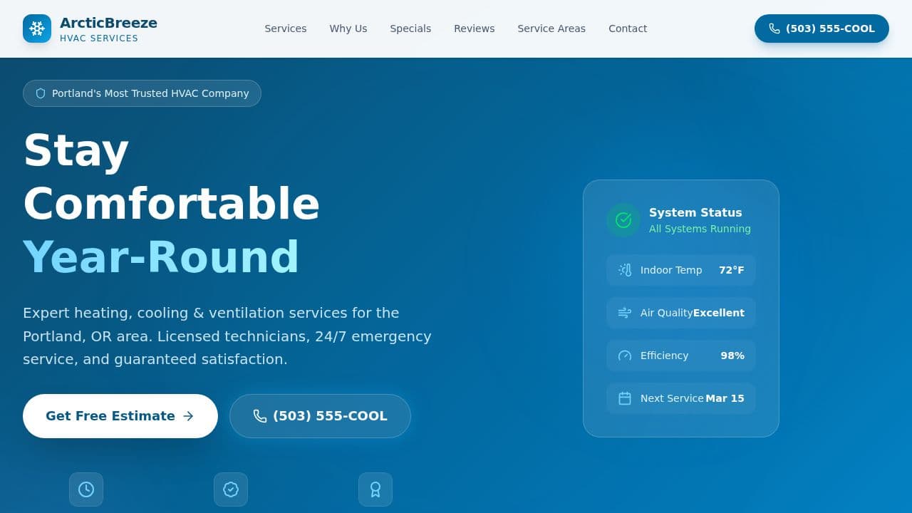 HVAC website template