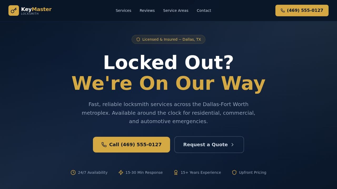 Locksmith website template