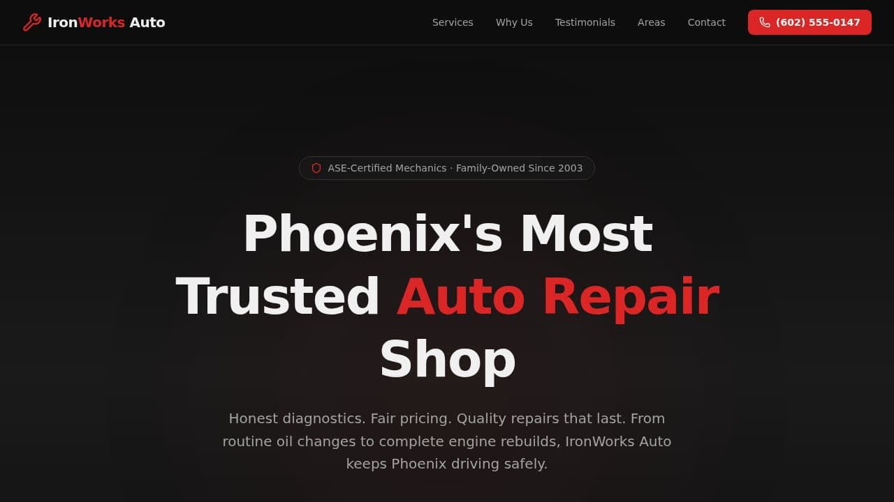 Mechanic website template
