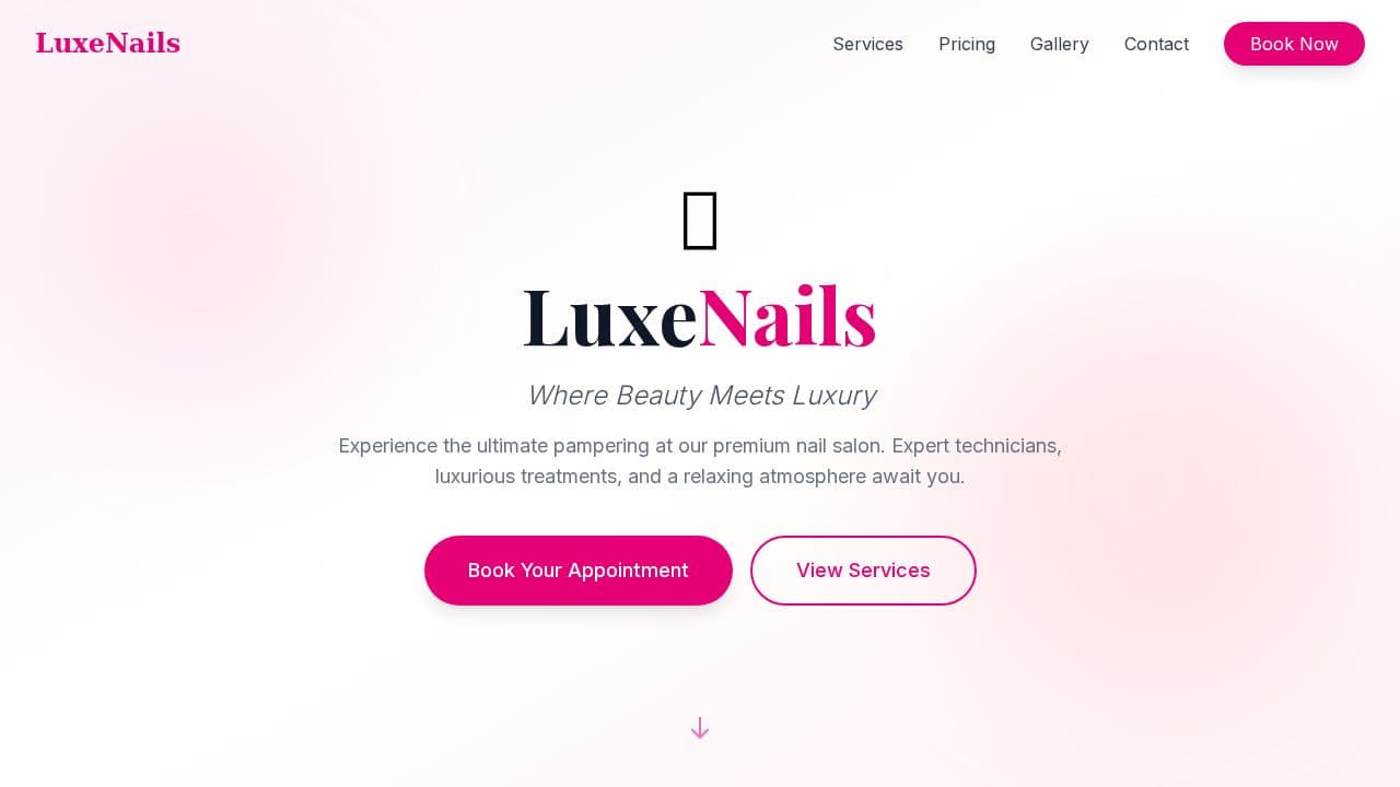 Nail Salon website template