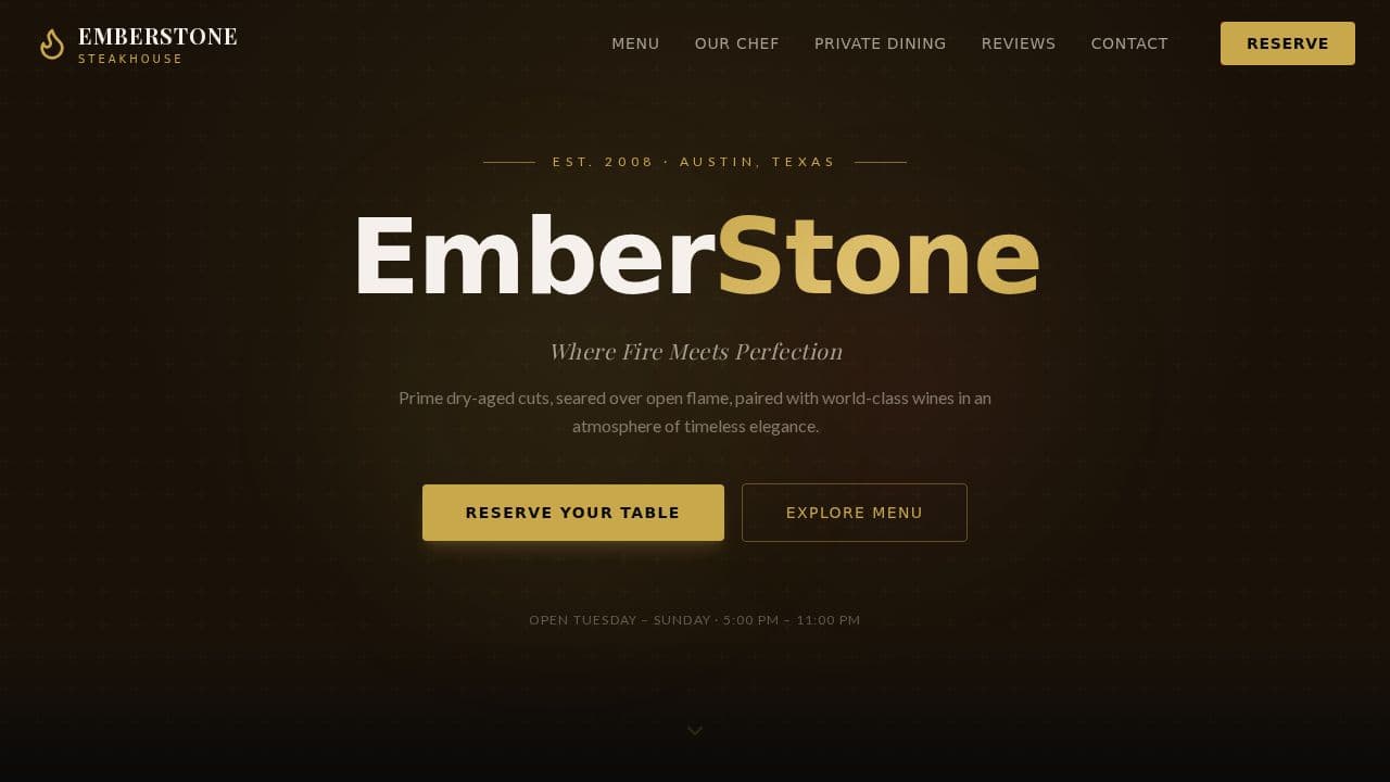 Steakhouse website template