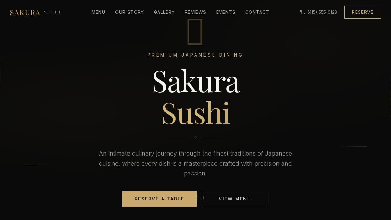 Sushi Restaurant website template