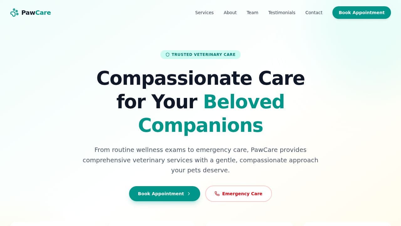 Veterinary Clinic website template
