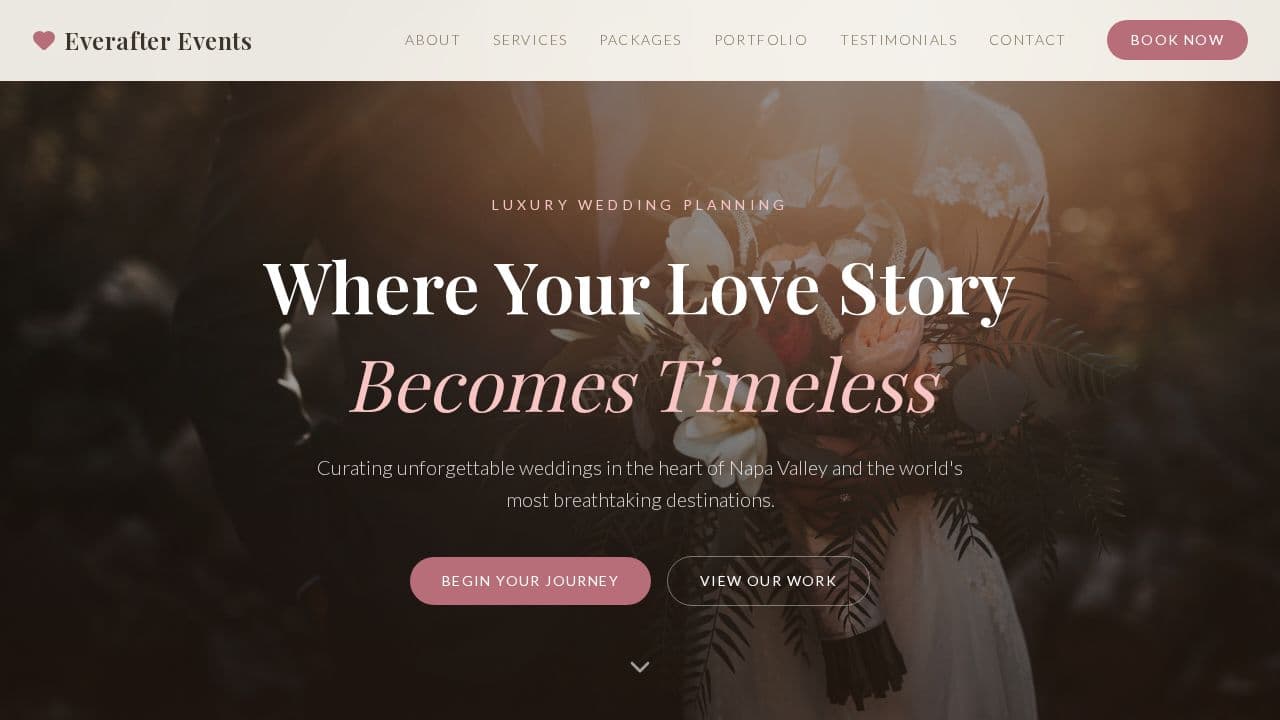 Wedding Planner website template